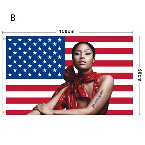 Nicki minaj american flag - Yangyirun Nicki Minaj flags 3x5FT/90x150cm,Vivid Color and UV Fade Resistant, polyester and two eyelets,Single-sided printing is not double-sided for Party Indoor and Outdoor …